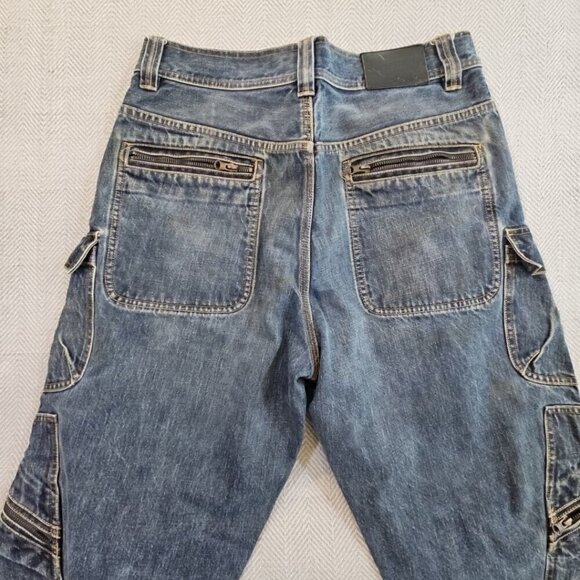 Sean John Jeans Men’s 32x32 Blue Y2K Hip Hop Baggy Wide Leg Denim Zip Pockets - Picture 11 of 13